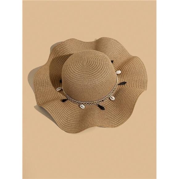 2pcs Women's Bohemia Stylish UV-Resistant Straw Hat And Crossbody - Picture 5 of 6